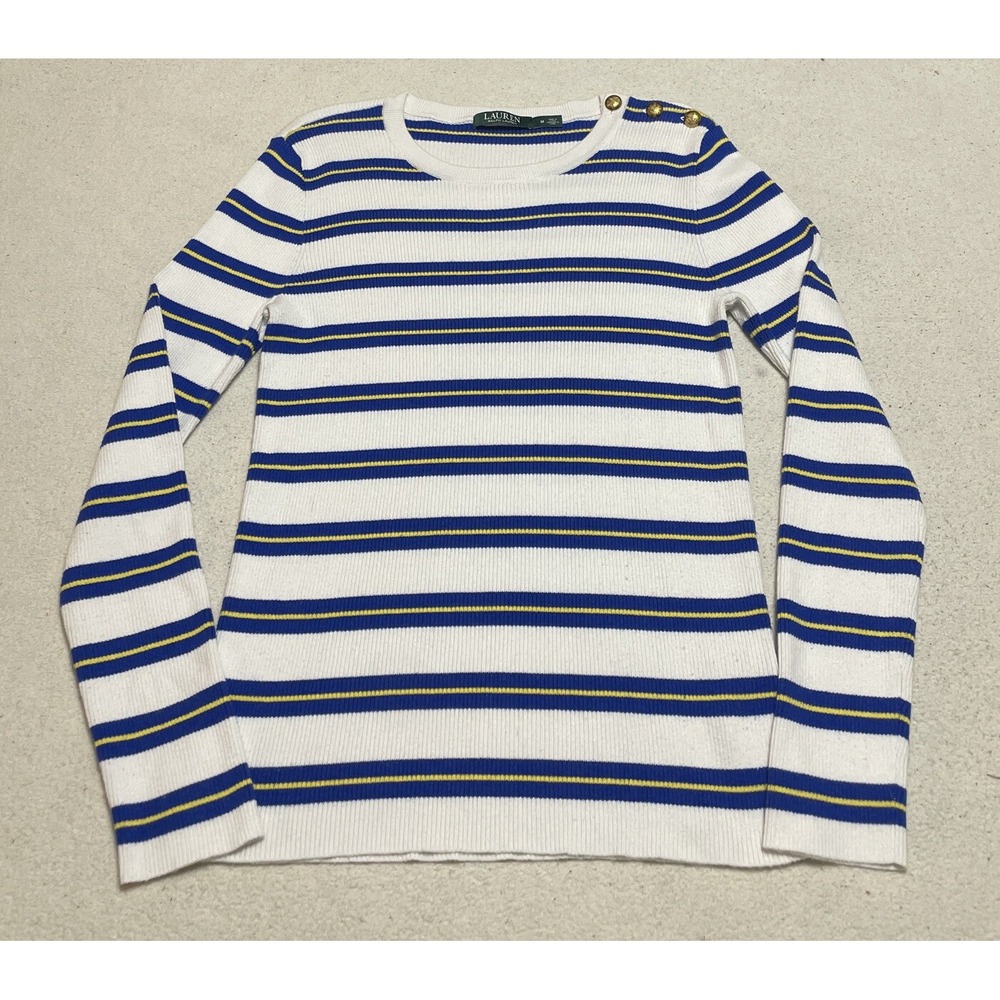Lauren Ralph Lauren Sweater Womens Medium White Long Sleeve Pullover
